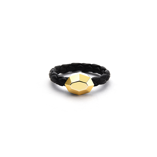 SWEET BRICK-8 leather ring(Yellow Gold)_WOMEN