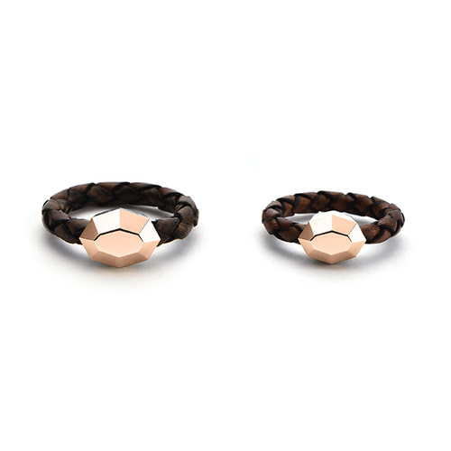 SWEET BRICK-8 Leather Ring(Rose Gold) for COUPLE