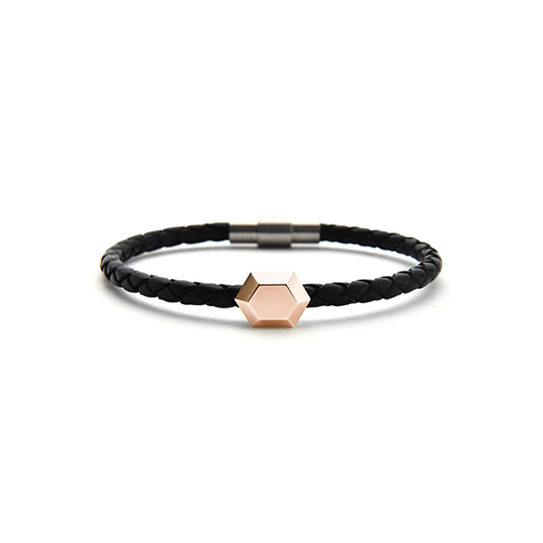 SWEET BRICK-6 leather bracelet(Rose Gold)_MEN